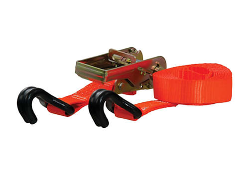 Orange Cargo Ratchet Strap with Hooks CURT